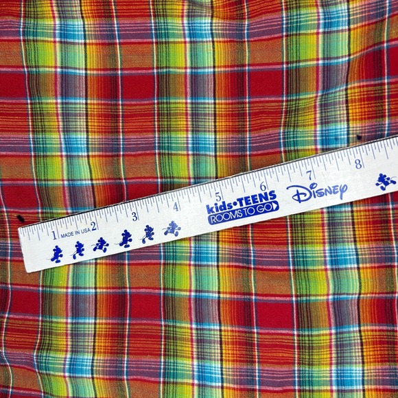 Ralph Lauren Classic Fit Red Plaid Line Blend Button Down Shirt Large Pony logo - Picture 8 of 8